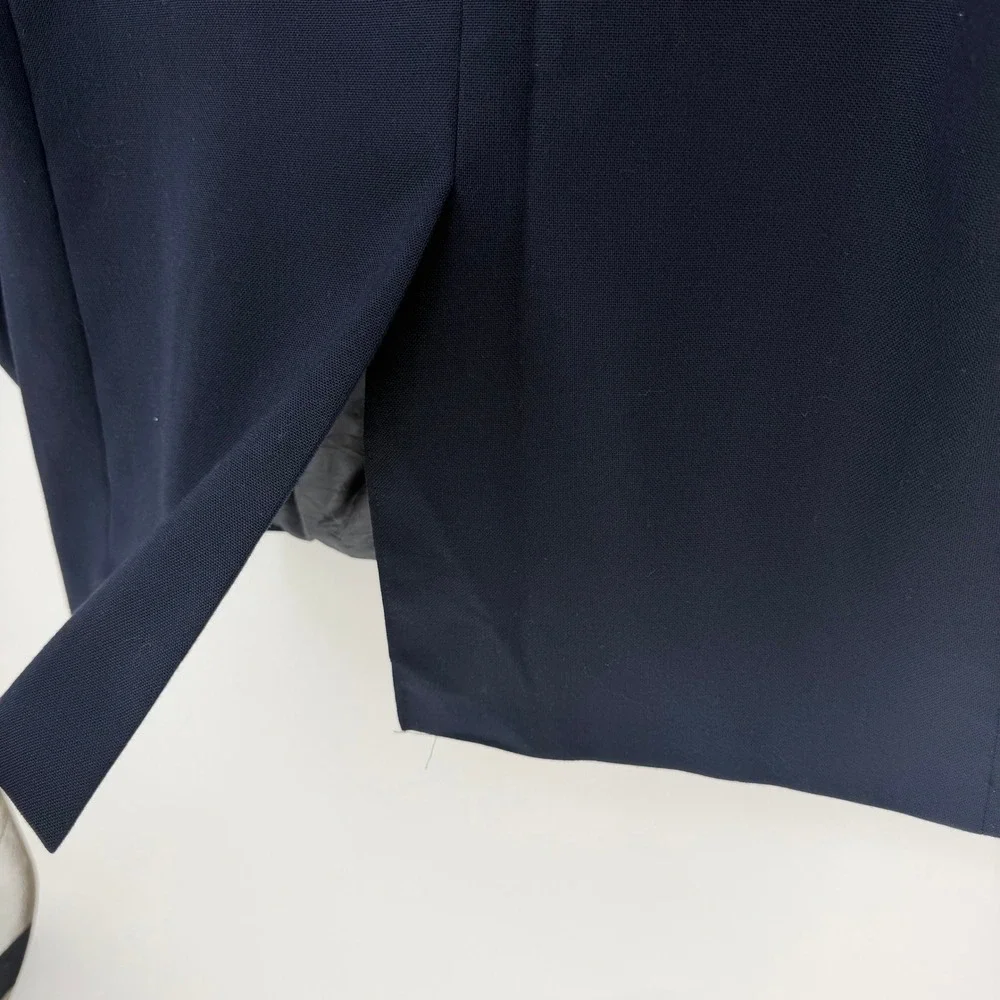 Hunt Valley Blazer Mens 46R Navy Blue Gold Crest Button USA Preppy Ivy Sport